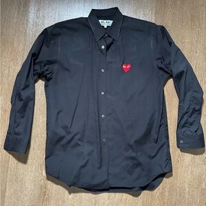 Commes Des Garcons Black Dress Shirt L